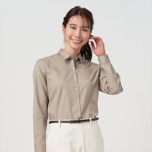レギュラー 長袖 形態安定 レディースシャツ 綿100%｜shirt