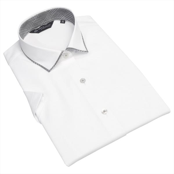 【透け防止】 ワイド 半袖 形態安定 レディースシャツ