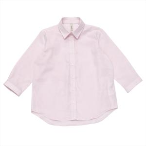 【Pitta Re:)】 カジュアルシャツ Wガーゼ レギュラー 七分袖 ピンク レディース｜shirt