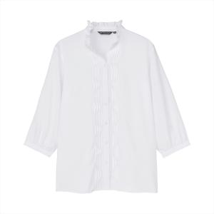 【公式】東京シャツ 【デザイン】 COFREX ひねりピンタック 七分袖 レディースシャツ｜シャツ工房グループ ONLINE SHOP