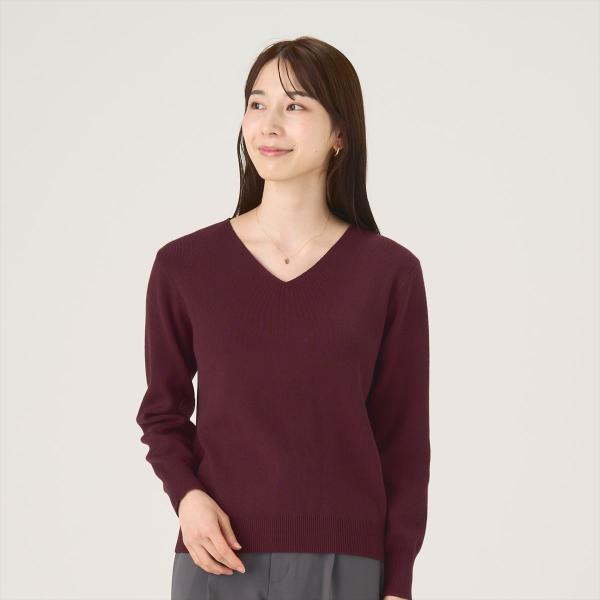 【公式】東京シャツ Ｖネックニットプルオーバー ベーシック レディース