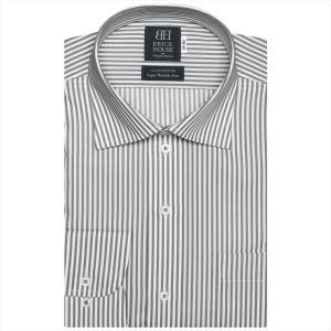 【SUPIMA】 ワイド 長袖 形態安定 ワイシャツ 綿100%