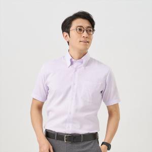 【Wガーゼ】 ボタンダウン 半袖 形態安定 ワイシャツ 綿100%｜shirt