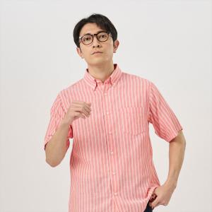 【Pitta Re:)】 カジュアルシャツ Wガーゼ ボタンダウン 半袖 綿100% メンズ｜shirt