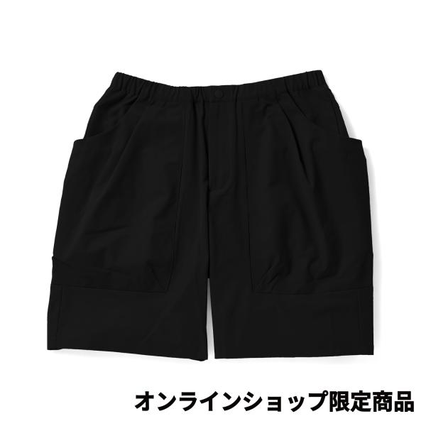 【Pitta Re:)】 メンズ アクティブショートパンツ ストレッチ セットアップ可能 ブラック系