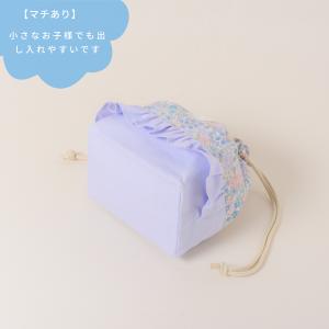 日本製 巾着袋 中 女の子 かわいいフリル付き...の詳細画像4