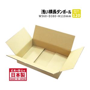 ダンボール 120サイズ 長さ600×幅385×高さ110mm 0-0ケース（1枚
