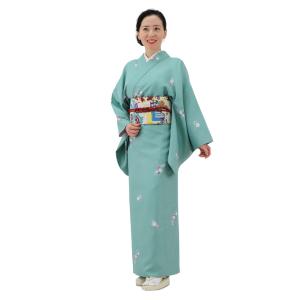 簡単に着れる 洗える 袷 3点セット(着物＋リボン帯＋帯締め