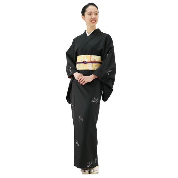 簡単に着れる 洗える 袷 4点セット(着物＋お太鼓帯＋帯締め＋簡単な半衿) レディース お仕立て上が...