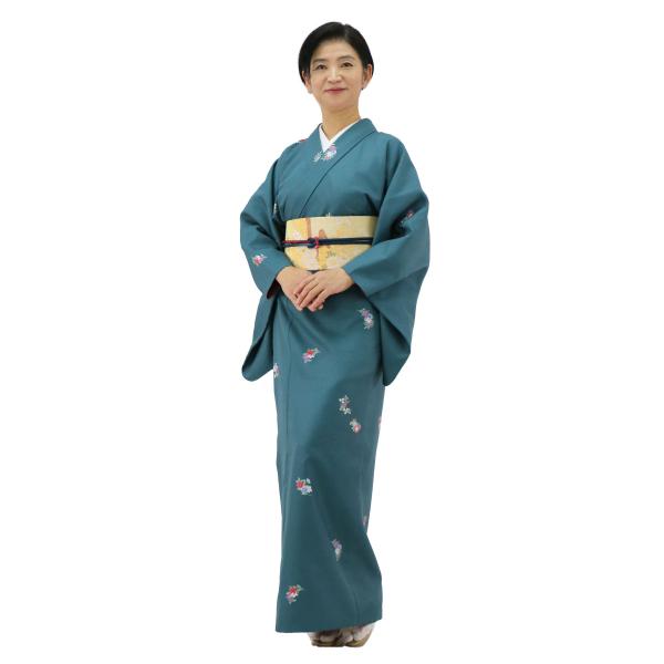 簡単に着れる 洗える 袷 4点セット(着物＋お太鼓帯＋帯締め＋簡単な半衿) レディース お仕立て上が...