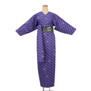 簡単に着れる 洗える 袷 3点セット(小袖着物＋リボン帯＋ショール