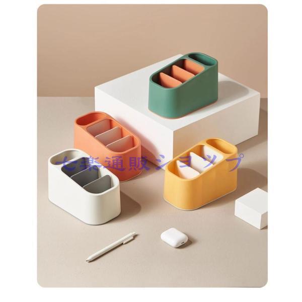 デスク上スッキリ 文房具 リモコン収納 小物収納 スカーラ 卓上整理ボックス 収納ケース 小物入れ ...