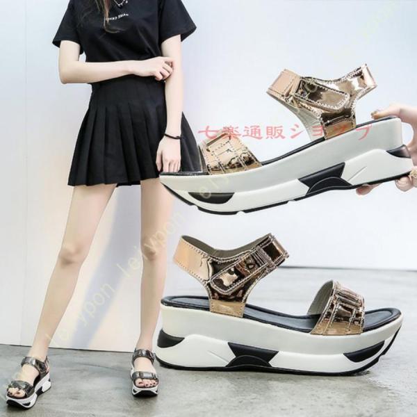 厚底 サンダル レディース スポーツサンダル ビーチサンダル アウトドア オフィス スリッパ カジュ...