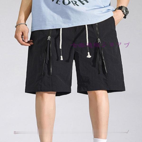 ハーフパンツ メンズ ひざ丈 5分丈 カーゴパンツ おしゃれ 大きいサイズ ゆったり ストレート ル...