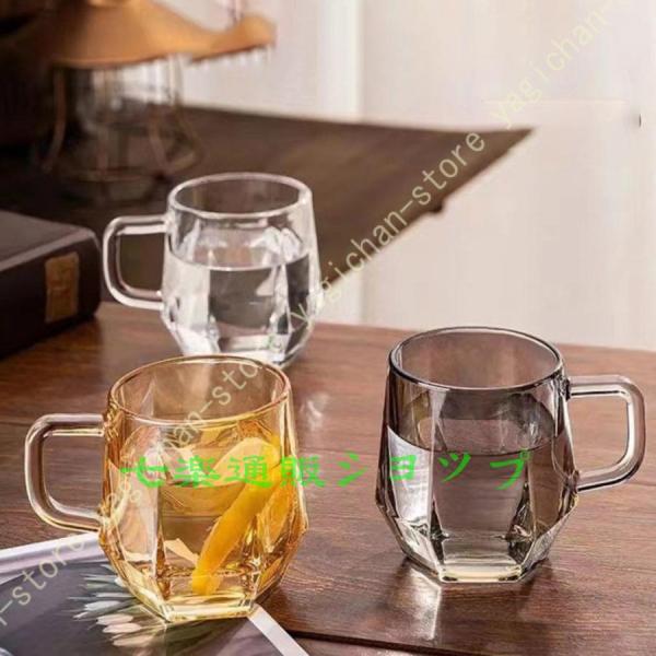 可愛い グラス マグ 食器 ガラスカップ 大さいマグ カフェマグ コーヒーカップ 珈琲カップ コップ...