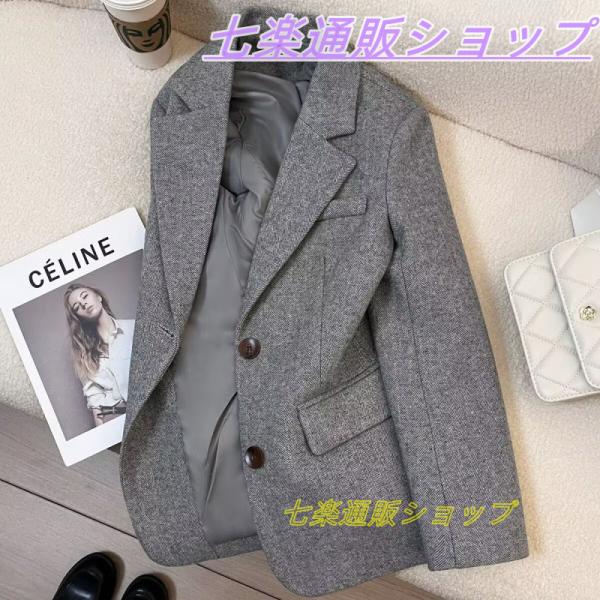 フォーマル レディース テーラードジャケット ウールジャケット通勤 ビジネス ママスーツ スーツジャ...