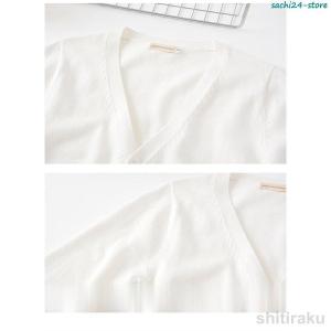 ニットカーディガン 女子高生制服 Vネック サ...の詳細画像2