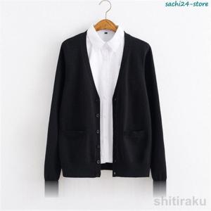ニットカーディガン 女子高生制服 Vネック サ...の詳細画像5