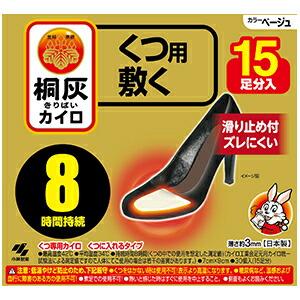 使用期限2029年4月 小林製薬 桐灰カイロくつ用 敷くつま先 ベージュ15P 4901548603...