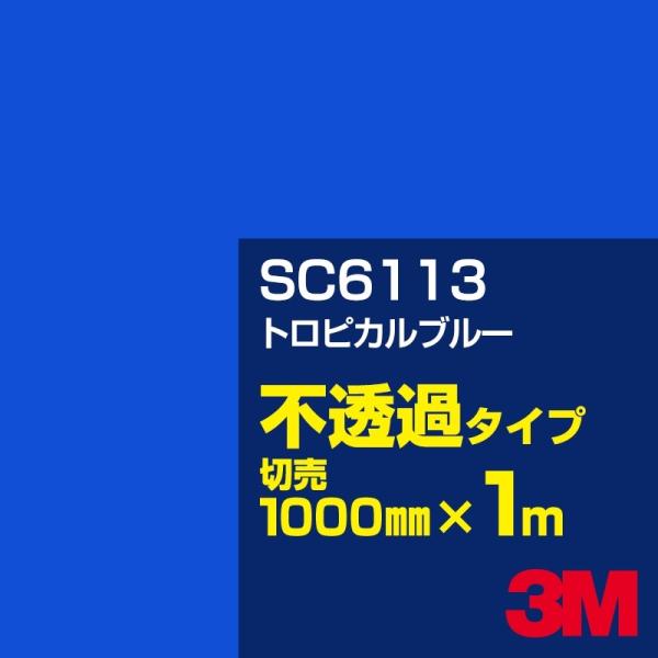 3M SC6113 トロピカルブルー 1000mm幅×m切売 カーフィルム 看板 カッティング用シー...