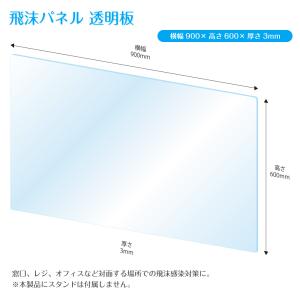 飛沫防止パネル 透明板 W900mm×H600mm×T3mm コロナウイルス 対策 パーテーション アクリル受付 カウンター シールド 仕切り板 飛沫感染｜shiza-e