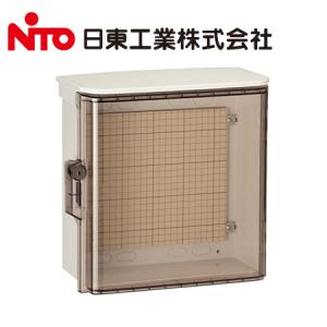 日東工業 OPK14-33CA キー付耐候プラボックス 屋根付 透明扉 木製基板