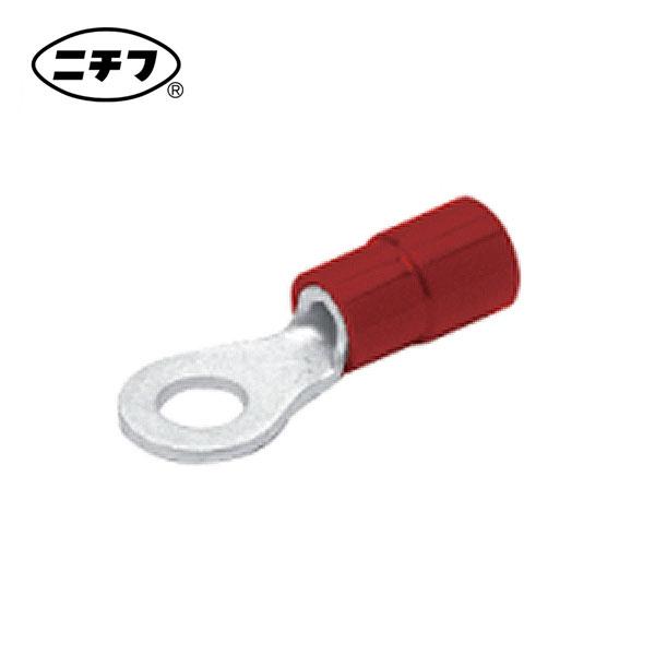 ニチフ TMEX1.25-3S 銅専用 環境配慮型 絶縁被覆付圧着端子 丸形(R形) 赤 100個入