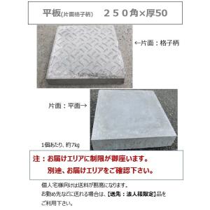 個人宅OK コンクリート平板 片面格子柄 250×250×t50 お届けエリア本州限定