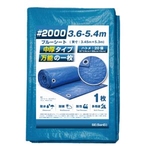 ブルーシート #3000 10m×10m 2枚入 厚手 補強 ハトメ 防水 防災 台風