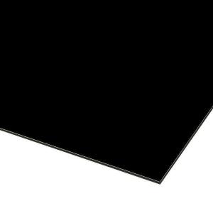 アルミ複合板 ソレイタ ブラック 厚み3mm 300×600mm 縮小カット1枚無料 (片面黒ツヤ有/片面黒ツヤ無)｜shizaimarket