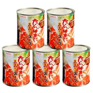 北海道産 たらばがにてっぽう汁 缶詰［切身入］400g 【5個セット】海洋食品【北海道・沖縄＋550円】｜shizaiya