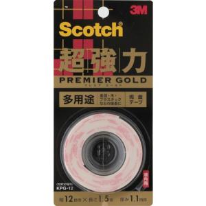 3M スコッチ 超強力両面テープ プレミアゴールド 多用途 12mm×1.5m 《発注単位：1巻》［OB］