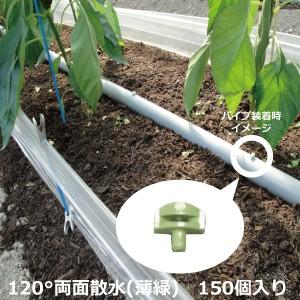 セキスイ 《10個売り》セキスイ 潅水ノズル 360°全面散水 薄緑色10個