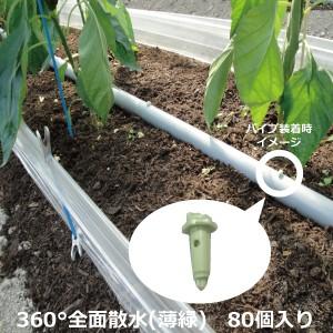 袋売り セキスイ 潅水ノズル 360°全面散水 薄緑色 80個入 / 農業 潅水ノズル 野菜 ハウス...