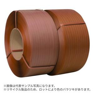 （ポイント2倍）PPバンド リサイクル 梱包機用 M-Band RA12 (茶) 厚み0.58mm 12mm×3000m 2巻入｜shizaiyasan