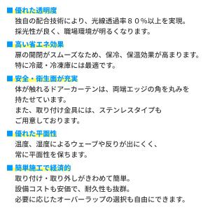 ビニールカーテン のれん 防炎静電透明 (フラ...の詳細画像3