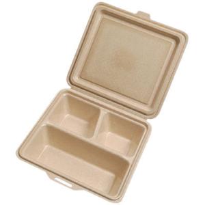 【テイクアウトBOX】【蓋つき】ケーピープラテック ＫＭ−５３　ナチュラル《発注単位：袋(25枚)》...