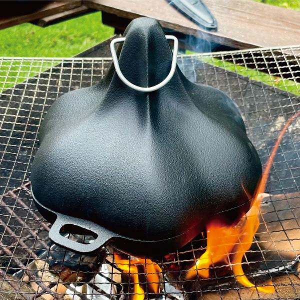 にんにくん2 鋳造アルミニウムロースター 専用巾着袋付 黒にんにく屋 ロースター アウトドア キャン...