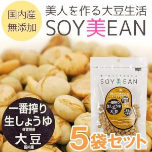 SOY美EAN（ソイビーン）一番搾り生しょうゆ大豆（68g） 5袋セット 宮本邦製菓｜shizenkan