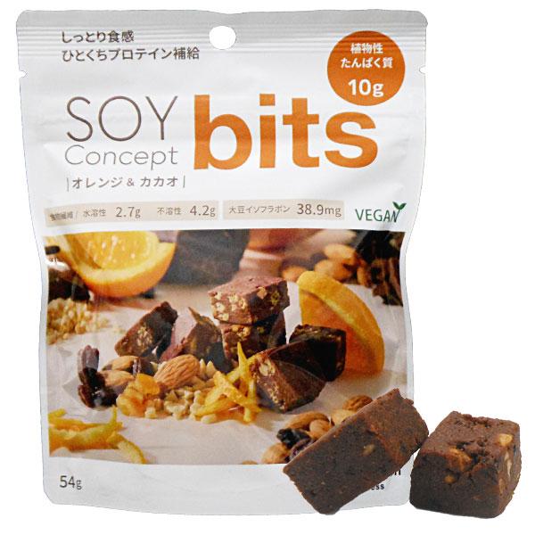 SOY Concept bits（ソイコンセプトビッツ）プロテイン オレンジ＆カカオ（54g） 長良...