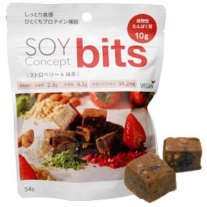 SOY Concept bits（ソイコンセプトビッツ）プロテイン ストロベリー＆抹茶（54g） 長良園