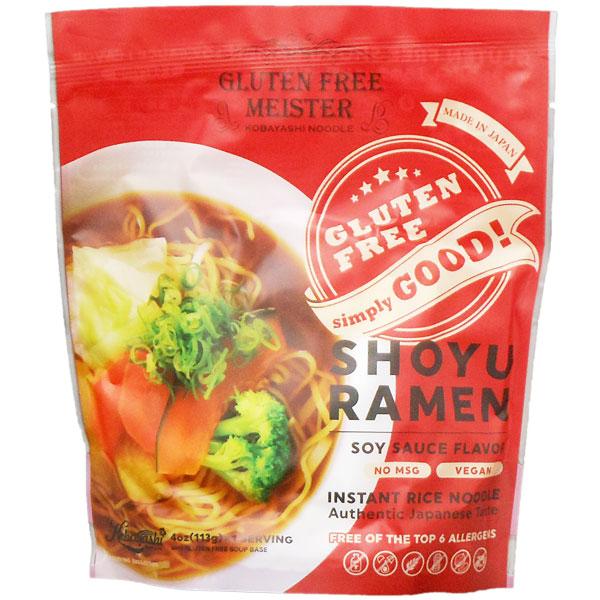 グルテンフリーインスタントラーメンしょうゆ （液体スープ）（113g（麺75g、スープ38g））小林...
