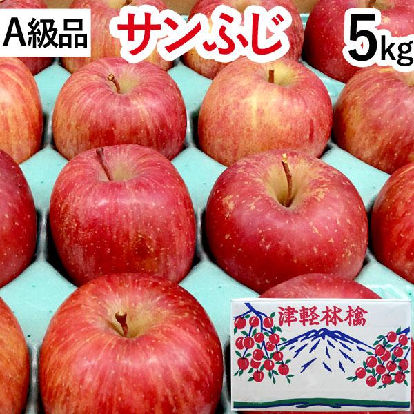 サンふじ 青森りんご（約5kg）A級品 竹嶋有機農園 直送につき代引・同梱不可 送料込