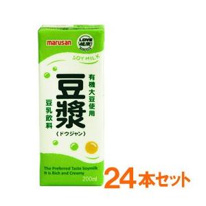 有機大豆使用 豆乳飲料 豆ジャン（どうじゃん）ケース（200ml）紙パック 24本セット マルサンア...