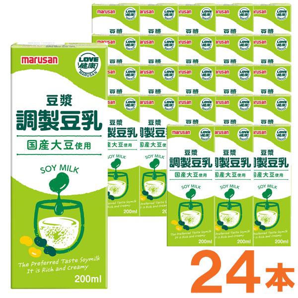 国産大豆使用 豆ジャン（どうじゃん） 調整豆乳 ケース（200ml）紙パック 24本セット マルサン...