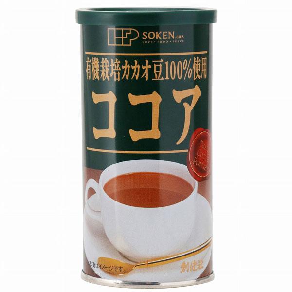 有機栽培カカオ豆100％使用ココア（80g）缶 創健社