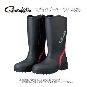 Gamakatsu(がまかつ)　スパイクブーツ (先丸・ワイズ3E・スパイクソール) (長靴・幅広設計・キックオフ付き)(磯釣り) ブラック LLサイズ (GM-4528)-｜shizenmankituya