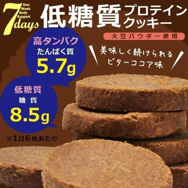 送料無料 ダイエット クッキー低糖質プロテインクッキー ココア味 プロテイン 大豆パウダー使用 1日...