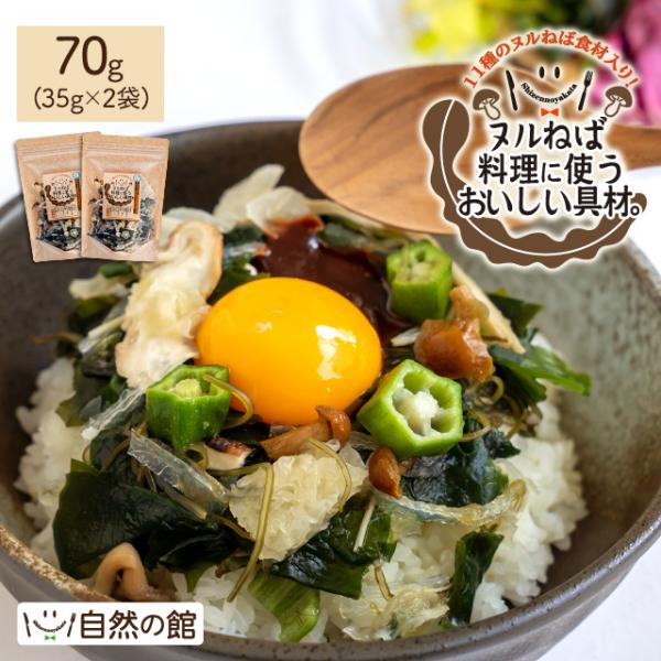 送料無料 ヌルねば料理に使うおいしい具材 35g×2 味噌汁の具 おくら きのこ わかめ 海藻 保存...