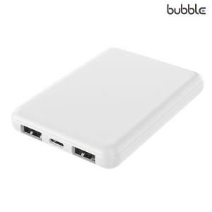 HIDISC 薄型軽量 5000mAh モバイルバッテリー ［3ポート］ ホワイト